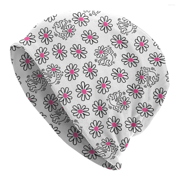 Berretti Nuvola Fiore Bambino Astratta Haring Danza Skullies Berretti Berretti Per Uomo Donna Outdoor Inverno Caldo Cappello di lavoro a maglia Cappelli per cofano per adulti