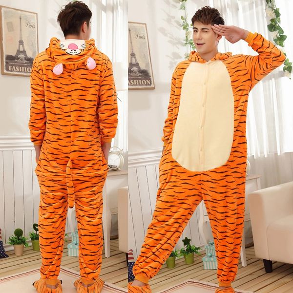 Damen-Nachtwäsche, Erwachsene, Tier-Onesies, Tiger-Pyjamas, Sets, Nachtwäsche, Damen, Herren, Winter, Unisex, Schwein, Panda, Kostüme, Kinder, niedlicher Cartoon-Flanell-Pyjama, 231130