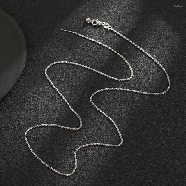 Ketten HOYON Echtes Silber 925 Twisted Rope Chain für Männer Frauen Basic Classic Unisex Halskette Gothic Simple Neck Collar Geschenk 1,1 mm 20 Zoll