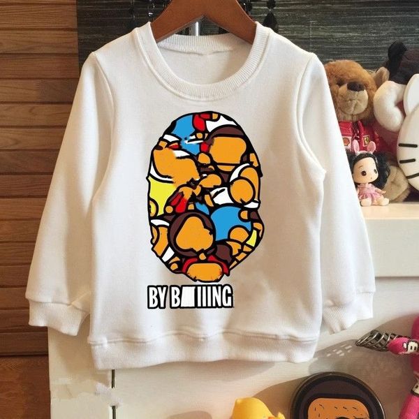 Kinderkleidung Designer Hai Hoodies Jungen Kleinkind Affe Mädchen Mode Pullover lässig dicke Jugend Kinder Kinder Sweatshirts Baby Kleinkind Kleidung Tops Hiphop T-Shirts