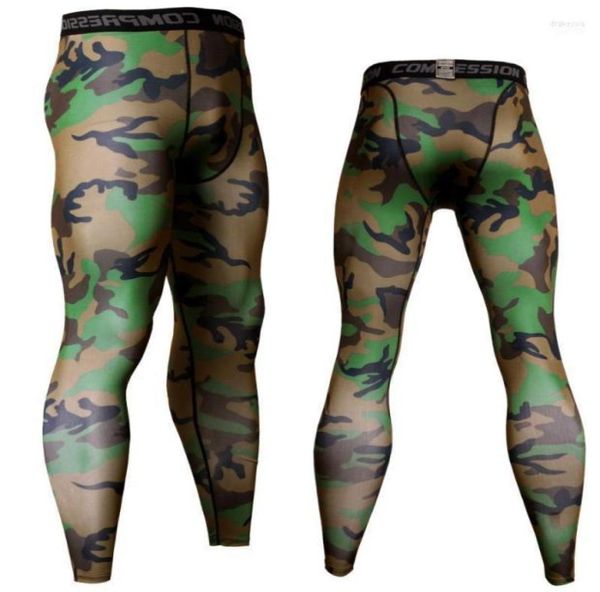 Men039s Pantaloni Uomo Collant a compressione Camouflage Sport Corsa Lycra Leggings skinny Palestra Calcio Jogging Fitness JoggerMen039s5080669