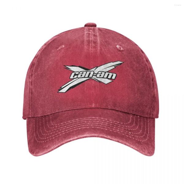 Cappellini da baseball Can Am Logo Premium Uomo Donna Cappelli da baseball in denim invecchiato Cappellini Moda Allenamenti all'aperto Snapback regolabile