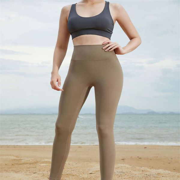 Lu lu pant alinhar yoga alinhar cintura alta sem costura mulheres ginásio butt lift compressão leggings fitness mulher barriga calças de náilon jogger