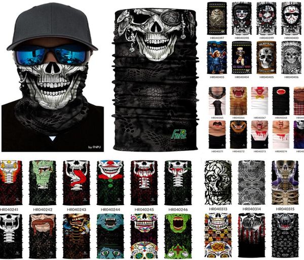 Skull Design Multi Funzione Bandana Sci Sport Motociclista Sciarpa Maschere per il viso Maschera per il viso all'aperto Fascia per il collo Ghetta2538929