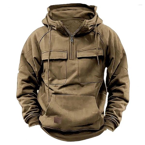 Erkek Hoodies Kış Vintage Hoodie için Sweatshirt için Hoodie Düz Renk Uzun Kollu Yokluk Sokak İnsan İş Giysileri Büyük Boy Hooded