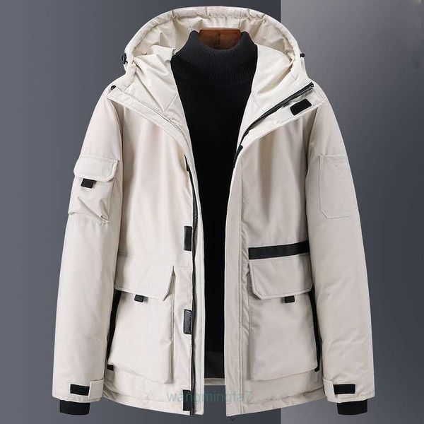 Parkas masculinas para baixo inverno novo engrossado lazer estilo canadense trabalho ao ar livre casal moda juventude jaqueta 7sok