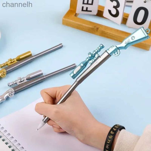 Jel Pens Orijinalliği Işıklar Keskin Nişancı Tabancası Jel Pens Serin Çocuk Hediyeler Pen Okulu Sabit Ücretsiz Nakliye Öğrencileri Kalemler YQ231201