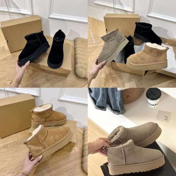 Botas Mulheres Tazz Chinelos Tasman Botas Fur Slides Classic Mustard Seed Ultra Mini Plataforma Bota Slip-on Les Petites Suede Wool Seal Winter Designer Booties1