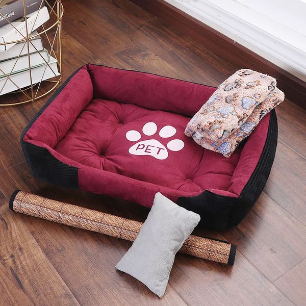 cucce per cani Letto per cani Gatti Animali domestici Cuccia in peluche quadrata Cani di taglia media Cani di piccola taglia Cuscino per divani letto Calmante per animali domestici Cuccia per cani Accessori per animali domestici 231130