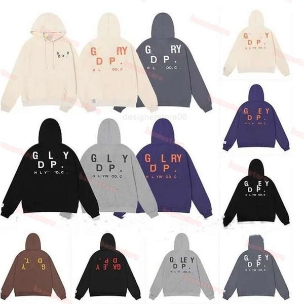 Hoodies Sweatshirts Herren Damen Designer Galerien Depts Fashion Hoodys Winter Mann Langarm Herren Damen Kapuzenpullover Kleidung Kleidung Schwarz Braun Neuheit