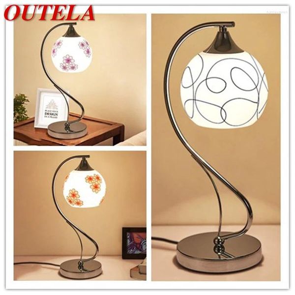 Tischlampen OUTELA Zeitgenössische Lampe Einfaches Design LED-Glas-Schreibtischleuchte Mode Romantisches Dekor für Zuhause Wohnzimmer Schlafzimmer