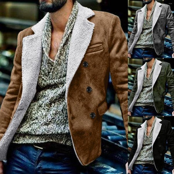 Chaquetas para hombres Ropa Peso ligero Otoño Chaqueta para hombre Manga Cremallera Acolchada Luz Solapa Abrigo Cuello Hombres Largo Niño Cuero Abajo