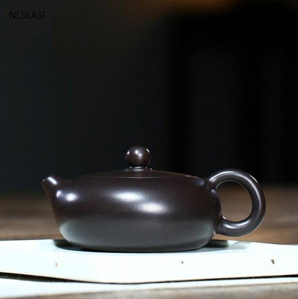 Novo clássico bule de chá roxo argila filtro xishi bule beleza chaleira minério cru artesanal conjunto chá presentes personalizados autêntico 180ml7371834