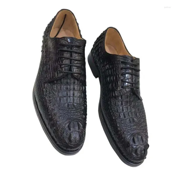 Классические туфли Wanexing Таиланд из крокодиловой кожи Мужские деловые мужские модные тренды для отдыха
