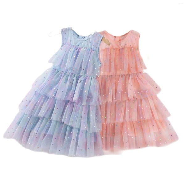 Mädchen Kleider Kleinkind Mädchen Prinzessin Mesh Schichten Kuchen Sommer Rüschen Kinder Pailletten Elegantes Ballkleid Für Party Hochzeit Teenager Kleidung