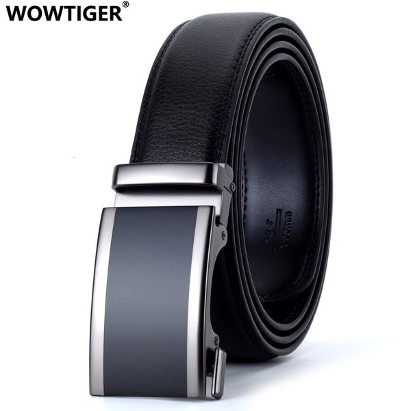 Cintos WOWTIGER Branco marrom vermelho preto vermelho masculino fivela automática de couro homem de luxo cinturones hombre café homens cintos para homens 231201