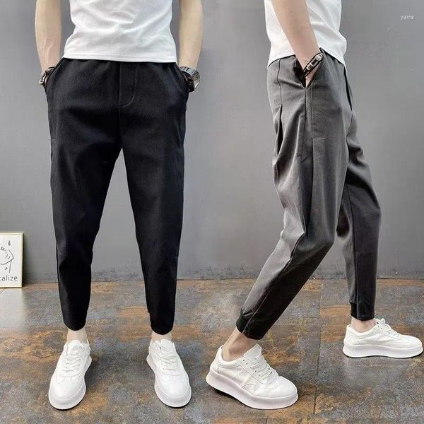 Erkek pantolon moda yaz baskı erkekler koşu eşofman 2023 moda pantolon y2k Koreli günlük giyim kalem bacak kargo