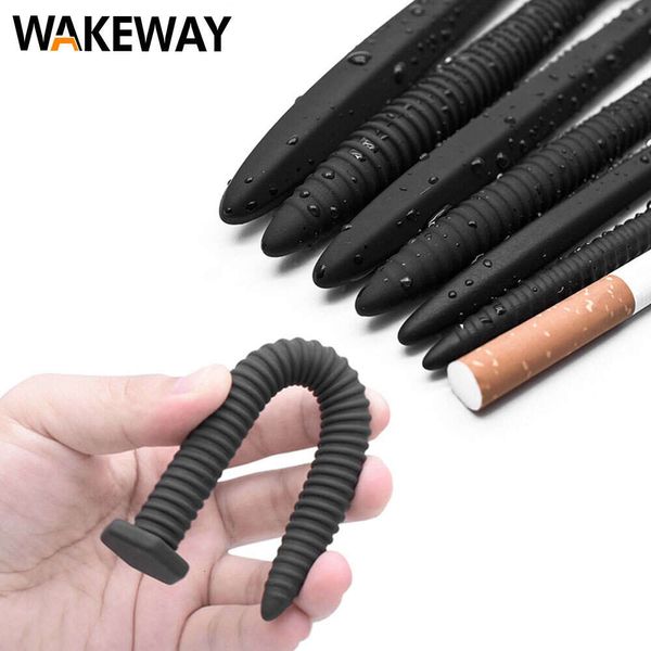 Giocattolo del sesso Massaggiatore Wakeway Dilatatore uretrale Gay Maschio Sounding Penis Plug Inserti Catetere uretrale in silicone Giocattolo per gli uomini