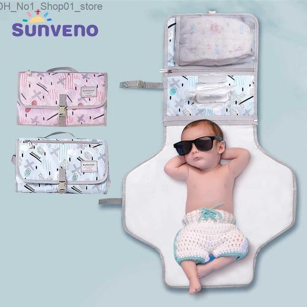 Trocando Almofadas Cobre Sunveno Baby Changing Mat Portátil Dobrável Lavável Colchão À Prova D 'Água Mudando Pad Mats Reutilizáveis Travel Pad Fralda Q231202