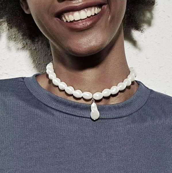 Ожерелья с подвесками, европейская и американская мода, жемчужное ожерелье в стиле барокко, браслет