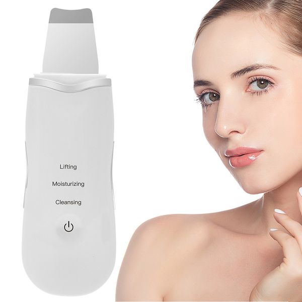 Instrumento de limpeza facial ultrassônico, purificador de pele, limpeza profunda do rosto, peeling recarregável, dispositivo de limpeza de beleza para cuidados com a pele