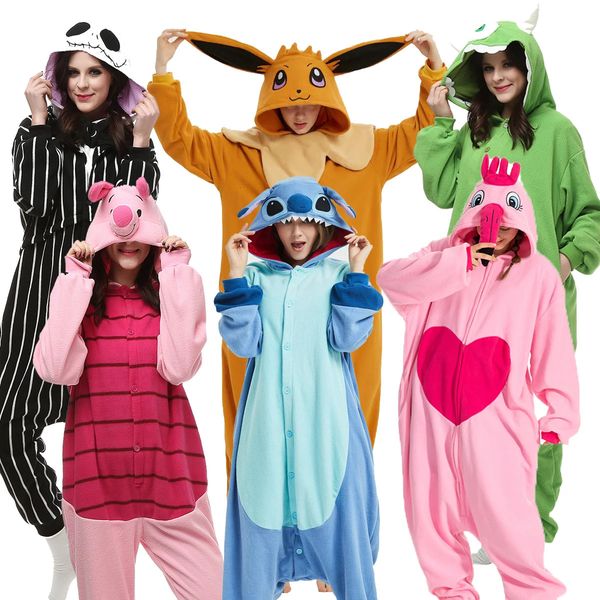 Indumenti da notte da donna Animali Kigurumi Adulti Maiale Tigre Tute intere Donna Uomo Scoiattolo Pigiama Costumi di Halloween Cosplay Tuta Regalo di Natale XXL 4XL 231130