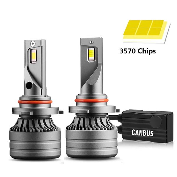 H4 LED H7 Faro LED per auto Canbus CSP 3570 Chip H1 H8 H9 H11 Luce LED 9005 HB3 9006 HB4 Turbo Fendinebbia 6000K 12V