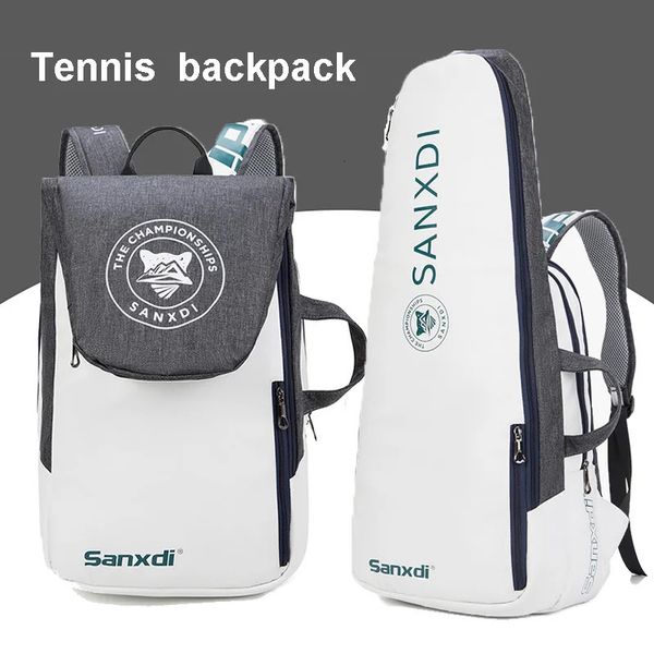 Sacos de tênis ao ar livre sacos de badminton saco raquete de tênis mochila padel treinamento squash para mulheres homens à prova dwaterproof água dobrável esportes ao ar livre mochila saco 231201