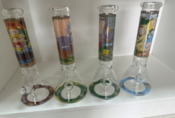 Glasbecher-Bong, wiederverwendbare Wasserpfeife, Shisha, 4 Typen, Öl-Dab-Rig