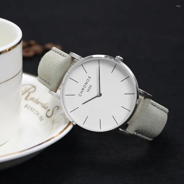 Relógios de pulso mulheres homens relógio simples dial moda chronos unisex vestido casual quartzo malha de aço inoxidável relógio de prata relogio feminino