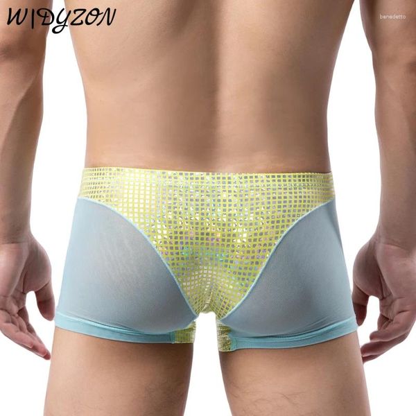 UNDUPTS ERKEK PANTIES Patchwork boksörler erkek iç çamaşırı erkek boksörler penis torbası erkekler için seksi slip hombre boksör şort