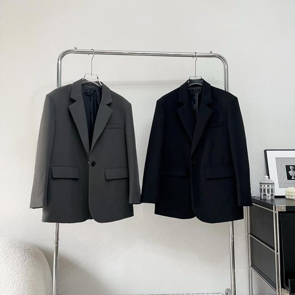 Женские костюмы 2024. Черный повседневный маленький пиджак для пожилых женщин, серый Официальный магазин в Корейском стиле Много одежды
