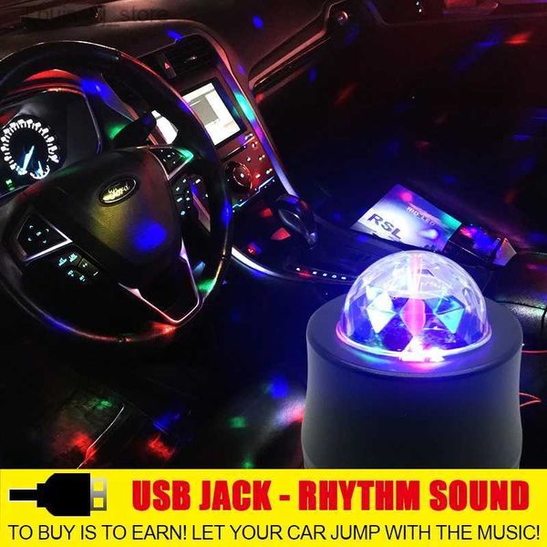 LED-Leuchtreklame NEU Cooles Auto Neonkugel Sound Musik DJ Blinklicht Auto Kristall Magie Plasma Ball Auto Rhythmus Laserprojektor Bühnenlicht YQ231201