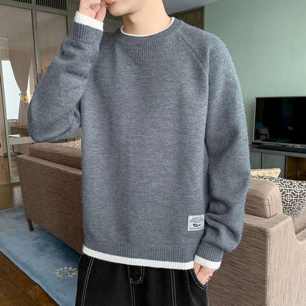 Pullover Herren Trendiger Herren Herbst Und Winter Plüsch Und Verdickte Koreanische Version Mit Schmaler Passform Trend Rundhalspullover Trendige Marke