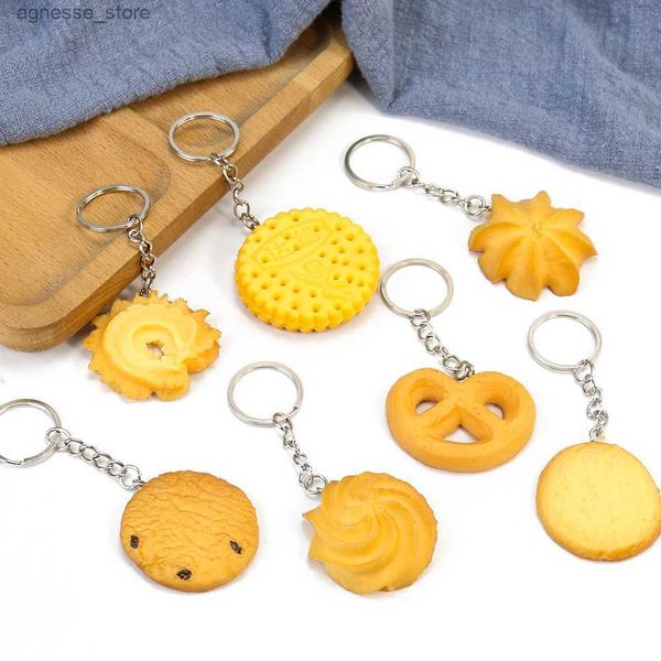 Anahtarlıklar kordonlar tereyağı kurabiyeleri anahtarlık pasta lezzetli gıda modeli araba anahtar çanta çantası cazibesi kolye anahtarlık eğlenceli mücevher hediyeleri r231201