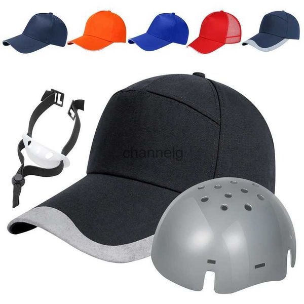 Ballkappen Neueste Arbeitssicherheit Schutzhelm Bump Cap Harte Innenschale Baseballmütze Stil für Arbeit Fabrik Shop Tragen Kopfschutz YQ231201