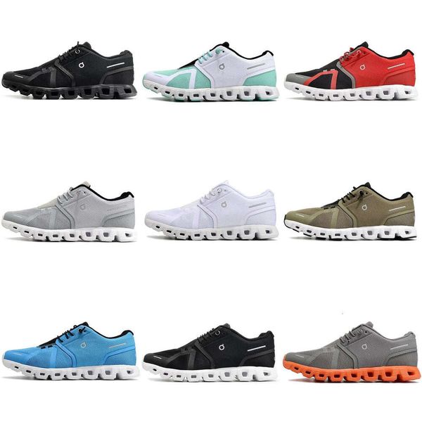 Oncloud Mens Womens Running Shoes Red Cloud 5 Onclouds Asfalto Cinza Eclipse Ímã Olive Chambray 2024 Homem Mulher Treinador Tênis Tamanho 5.5 - 12