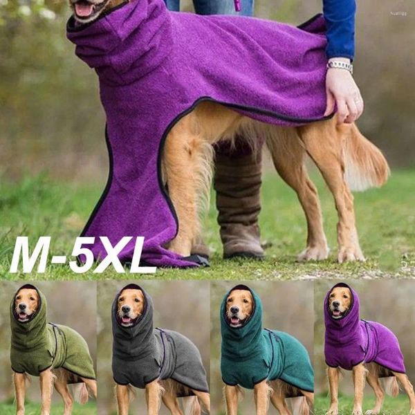 Vestuário para cães moda roupas de inverno toalha macio pitbull hoodies jaqueta pet sleepwear casaco quente arnês colete