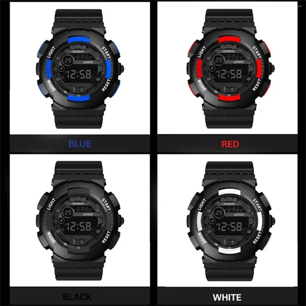 Relógios de pulso Mens Relógio Multifunções Outdoor Sport Vida À Prova D 'Água Pulseira de Borracha Relógios LED Display Digital Reloj Hombre