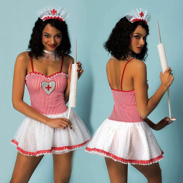 Sexy Kostüm JSY Porno Damen Kleid Sexy Krankenschwester Uniform Cosplay Dessous Set Heiße Erotik Kostüme Bekleidung für Sex Rollenspiele Porno Nachtwäsche