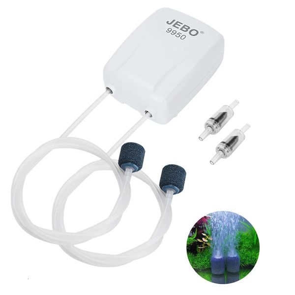 Accessori per pompe ad aria JIABAO 9950 Pompa ad aria portatile per acquario ultra-silenzioso Pompa ad ossigeno a batteria per pesca all'aperto Pompa acquatica per acquario da 2,5 l/min 231201