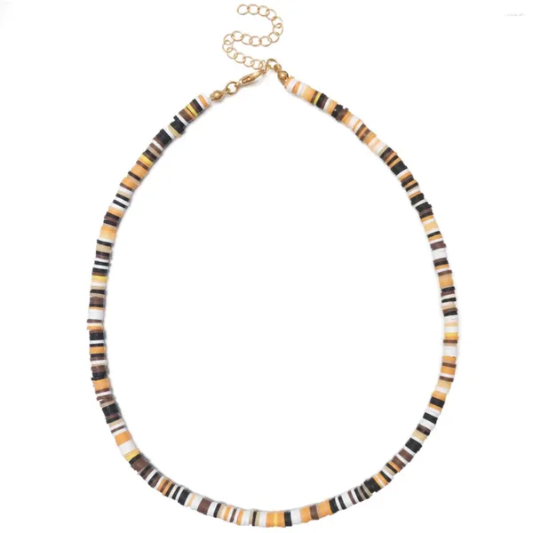 Correntes 13 cores multicolor polímero argila peças corda mista colar feminino cross-border comércio exterior jóias