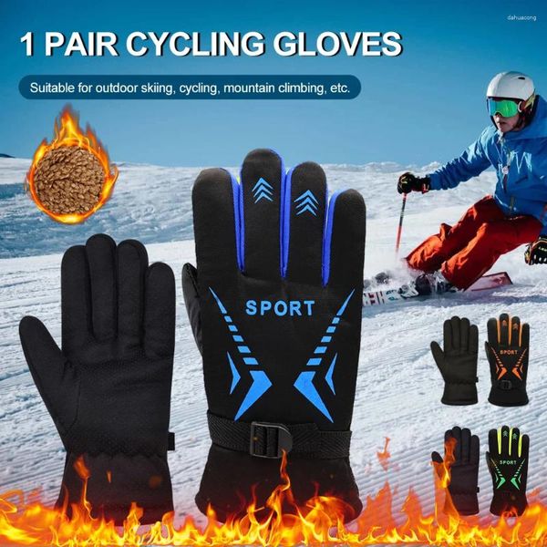 Luvas de ciclismo para homens outono inverno quente condução touchscreen antiderrapante aderência à prova dwaterproof água viagem ao ar livre esportes esqui