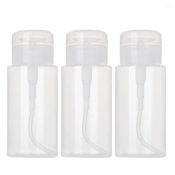 Бутылки для хранения, 3 шт., прозрачные с крышками для лосьонов, диспенсеры с насосом, средство для снятия макияжа, 300 мл