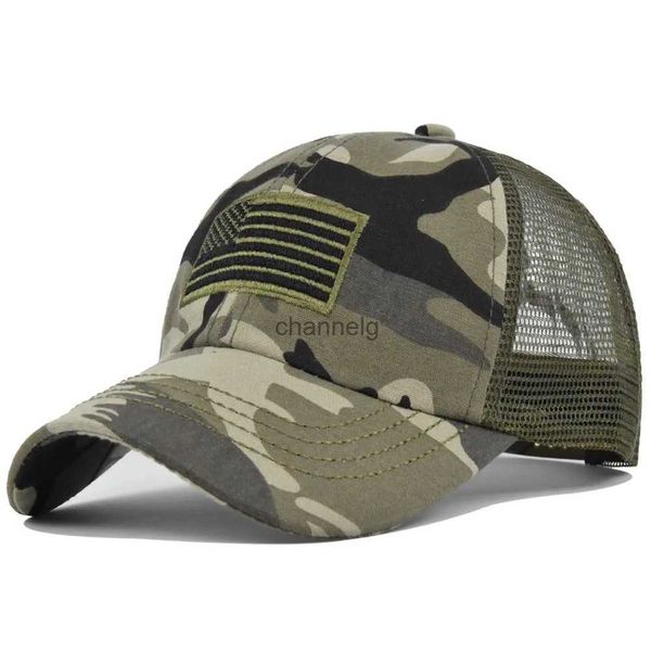 Top Caps Camoflage Camo Beyzbol Kapağı American Flag USA Taktik Operatör Ordusu Askeri Şapka Çekim için Askeri Şapka YQ231201