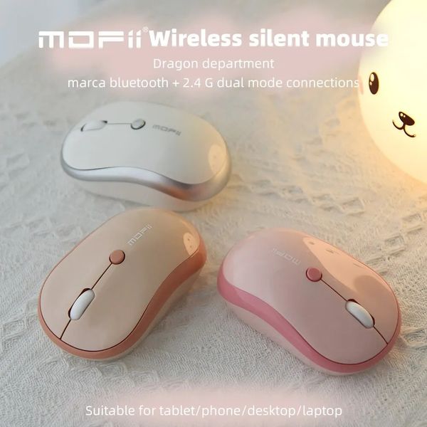 Combo tastiera e mouse Mofii M5DM 2 modalità Bluetooth And2 4G Ottico portatile wireless con ricevitore nano USB per PC portatile Windows 231130