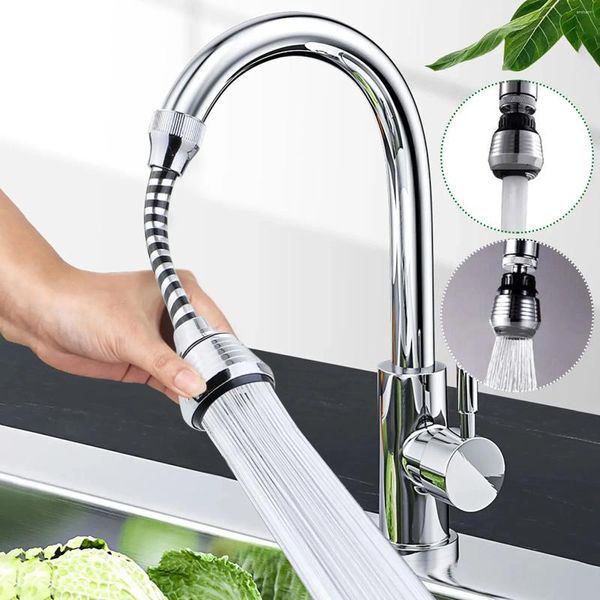 Rubinetti della cucina Ugello del rubinetto dell'acqua Rubinetto antispruzzo Estensore rotante a 360° Risparmio di risparmio Spruzzatore a doppia modalità Filtro Lavello ruotabile