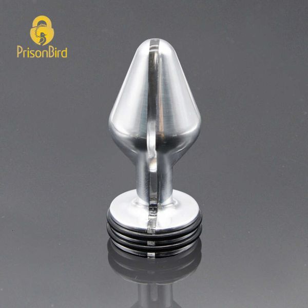 Pássaro casto novo masculino feminino metal aço inoxidável eletro butt plug castidade brinquedos sexy bdsm a349