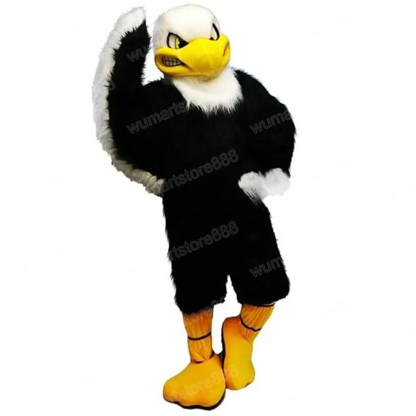 Mais novo preto águia mascote traje carnaval unisex roupa festa de aniversário de natal ao ar livre festival vestir-se adereços promocionais celebração do feriado