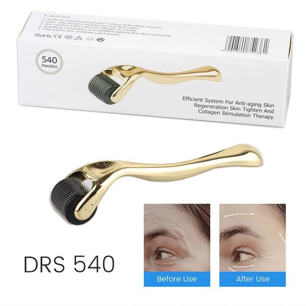 Устройства для ухода за лицом Микроигольный роликовый массажер DRS 540 Derma Roller Игольчатый инструмент Роликовый массажер для лица Иглы Инструмент для ухода за кожей лица 231130